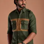 Forest Green Hunt in Style Shirt | Premium Men's Sportswear | Classic Outdoor Design | Comfortable Cotton Fabric | Size 36-44